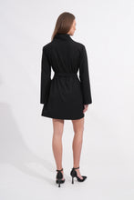 Load image into Gallery viewer, Black Kimono Mini Dress with Detachable Pocket-Belt
