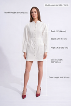 Load image into Gallery viewer, Ivory Puff Sleeve Blazer Dress
