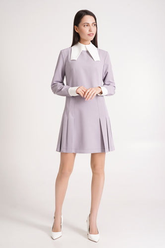 Grey dress with white collar