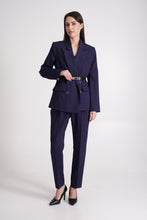 Load image into Gallery viewer, Navy pant suit 3 piece set
