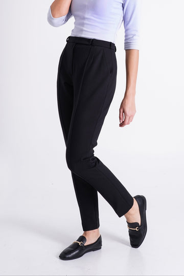 Black high waist cigarette pants