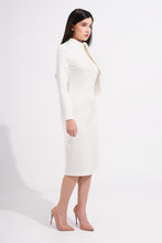 Load image into Gallery viewer, Woman wearing a white suit on a white background
