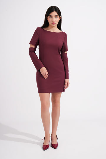 burgundy cape dress Cape Dress (Burgundy) – RBK Styles of Fashion