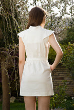 Load image into Gallery viewer, White high neck dress
