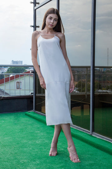white cami midi dress Bardot Alegra exclusive stretch lace cami midi dress in white