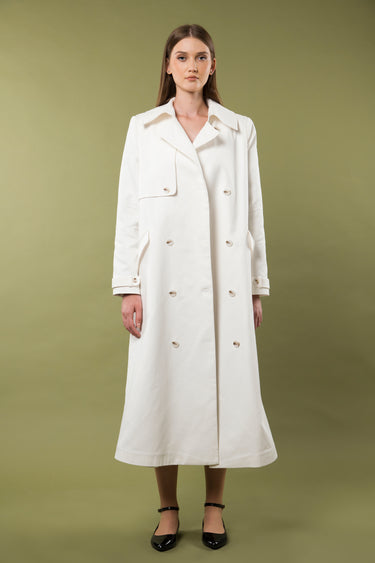 coat manila womens white long coat