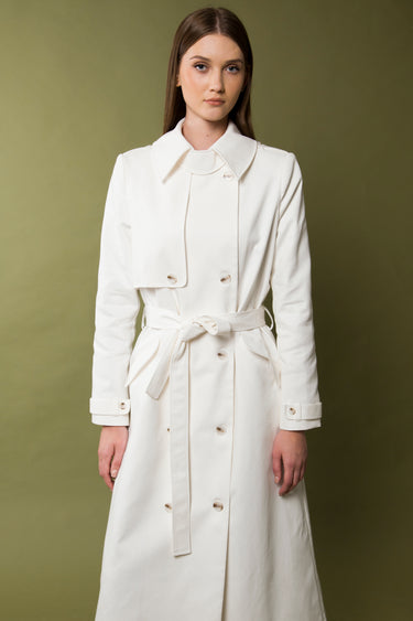 White trench coat womens long www.tavrovska TAVROVSKA