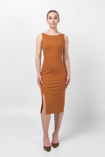 Burnt Orange Bodycon Dress