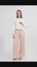 Load and play video in Gallery viewer, Ivory Structured Jacket with Puff Sleeves
