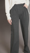 Load and play video in Gallery viewer, Gray Wide Leg Trousers
