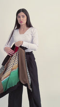 Load and play video in Gallery viewer, Black and White Wool Bomber Jacket
