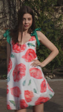 Load and play video in Gallery viewer, Poppy print mini dress
