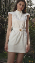 Load and play video in Gallery viewer, White high neck dress
