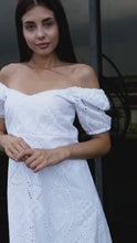 Load and play video in Gallery viewer, White embroidered summer dress
