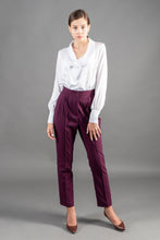 Load image into Gallery viewer, Asymmetric silk satin blouse
