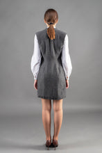 Load image into Gallery viewer, Double-breasted wool vest dres
