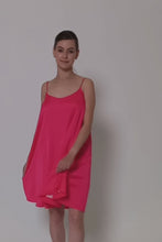 Load and play video in Gallery viewer, Juicy pink satin mini camisole dress
