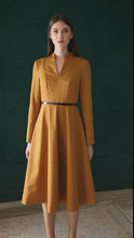 Load and play video in Gallery viewer, Midi mustard dress

