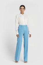 Load image into Gallery viewer, Blue High-Rise Wide-leg Trousers
