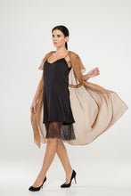 Load image into Gallery viewer, Beige sheer chiffon cover up dress
