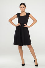 Load image into Gallery viewer, Black Fit and flare midi dress
