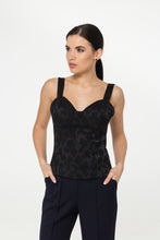 Load image into Gallery viewer, Black wide strap corset top
