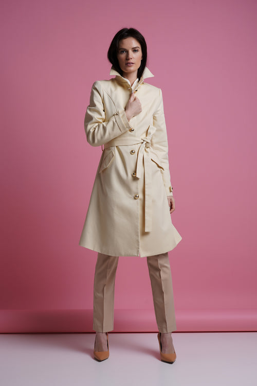 Ladies single outlet breasted trench coat