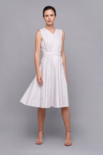 Load image into Gallery viewer, White summer cotton midi dress

