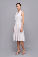 Load image into Gallery viewer, White summer cotton midi dress
