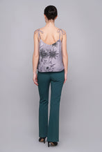 Load image into Gallery viewer, Green high waist flared leg trousers
