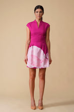 Load image into Gallery viewer, Fuchsia floral print tulip dress
