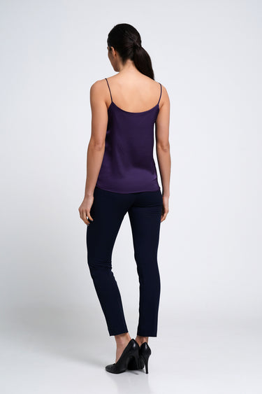 purple satin camisole top