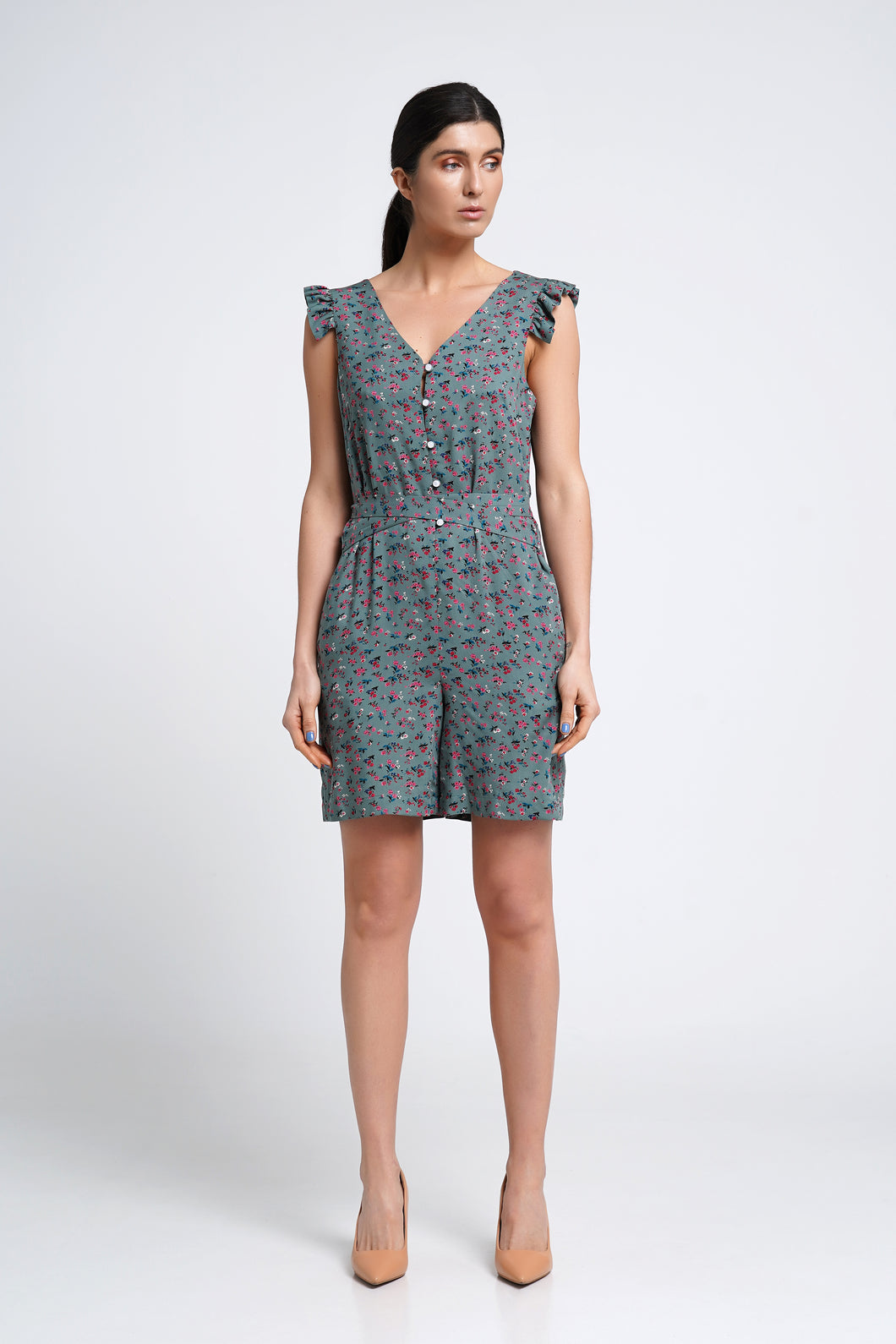Summer Viscose Button front playsuit