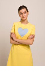 Load image into Gallery viewer, Yellow dress with blue heart
