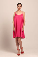 Load image into Gallery viewer, Juicy pink satin mini camisole dress
