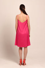Load image into Gallery viewer, Juicy pink satin mini camisole dress
