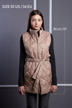 Load image into Gallery viewer, Beige quilted vest

