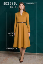 Load image into Gallery viewer, Midi mustard dress
