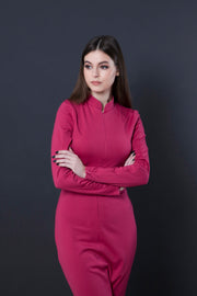 Long sleeve jersey dress