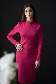 Long sleeve jersey dress