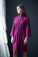 Load image into Gallery viewer, Purple High neck zip dress
