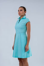 Load image into Gallery viewer, Mint collared shirt dress

