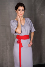Load image into Gallery viewer, Light blue kimono dress
