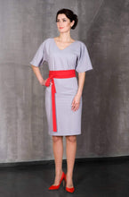 Load image into Gallery viewer, Light blue kimono dress
