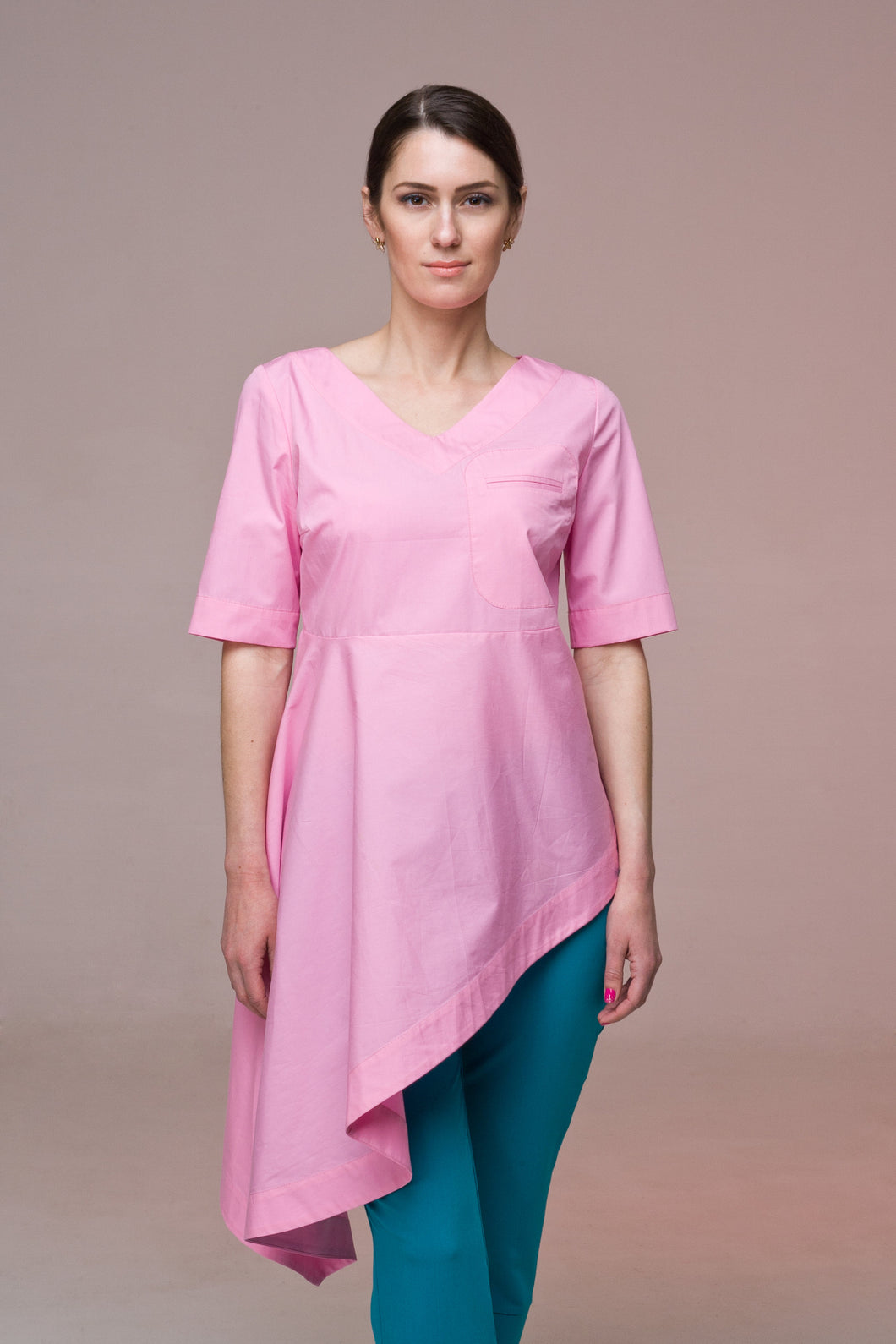 Pink high low tunic