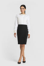 Load image into Gallery viewer, Front Slit Black Pencil Skirt
