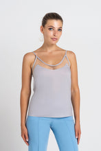 Load image into Gallery viewer, Gray mesh insert cutout slip top
