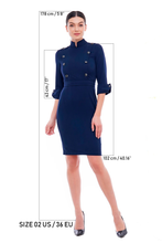 Load image into Gallery viewer, High neck button front dress
