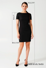 Load image into Gallery viewer, Black mini pencil dress
