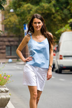 Load image into Gallery viewer, Light blue cotton tank top
